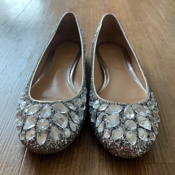 Silver Rhinestone glitter flats - Picture 2 of 4